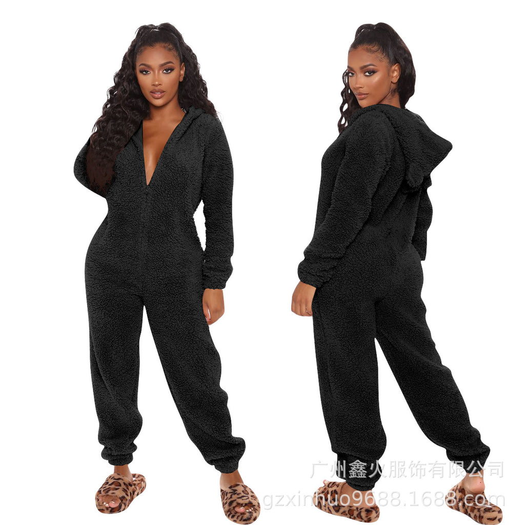 Pants Plush Home Wear Pajamas Cute One-piece Suit
