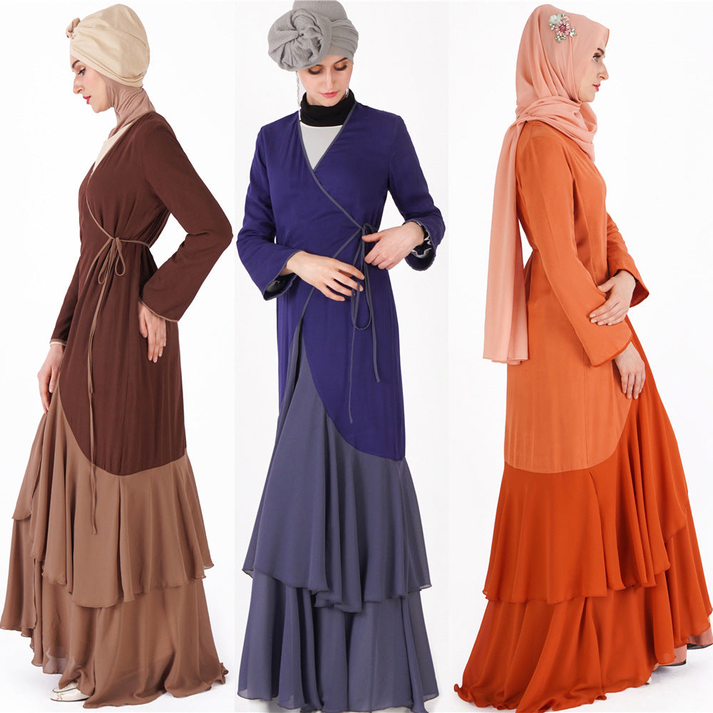 Muslim Women's Robe Cross-border New Open Dress