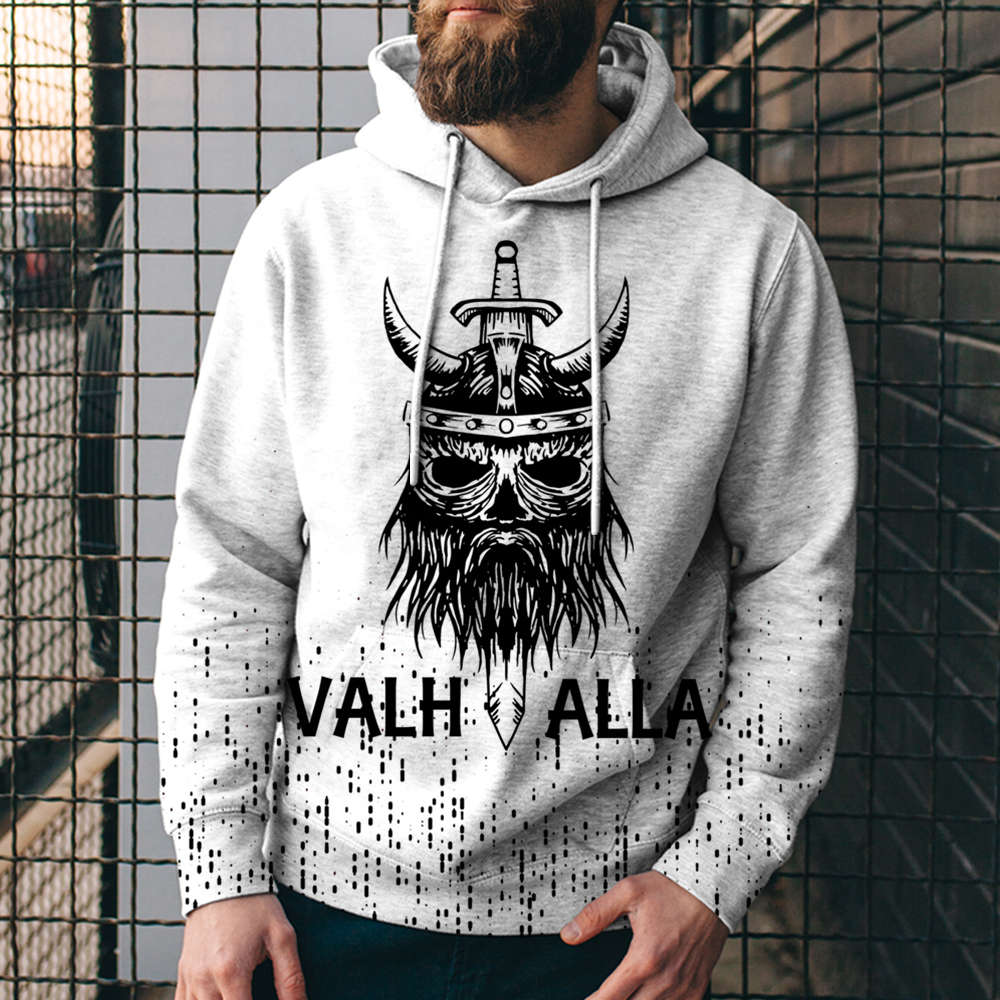 3D Digital Printing Loose Hooded Sweatshirt