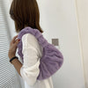 Fashion Plush Pleated Portable Cloud Bag