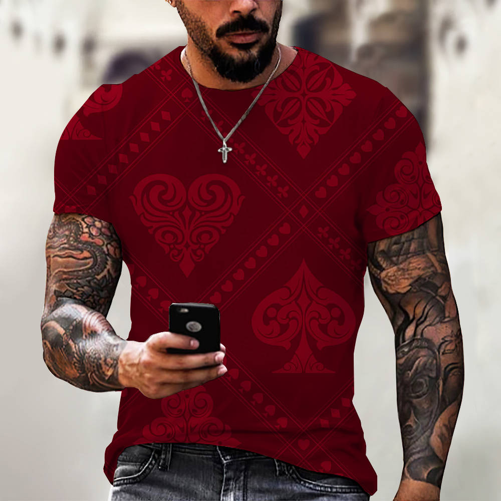 New Men Summer 3Dt Shirt Top Printing Street Short Sleeves