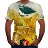 Personalized Design Beer 3D Digital Print Flower Men Short-Sleeved T-Shirt