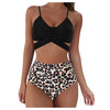 Two-Piece Cross High Waist Split Swimsuit