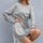 Women's Elegant Round Neck Long Sleeve Loose Dress