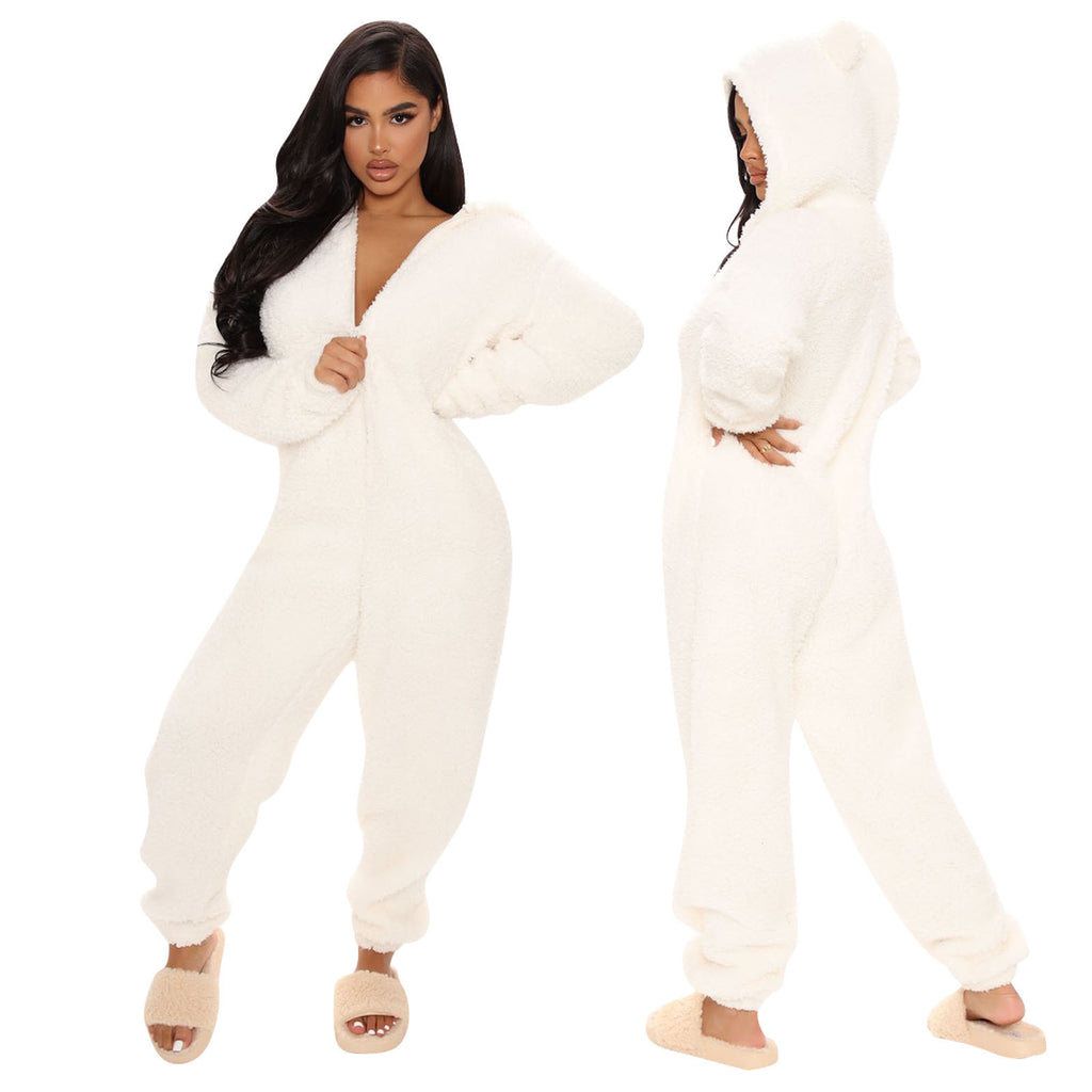 Pants Plush Home Wear Pajamas Cute One-piece Suit