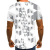 Digital print round neck short sleeve T-shirt