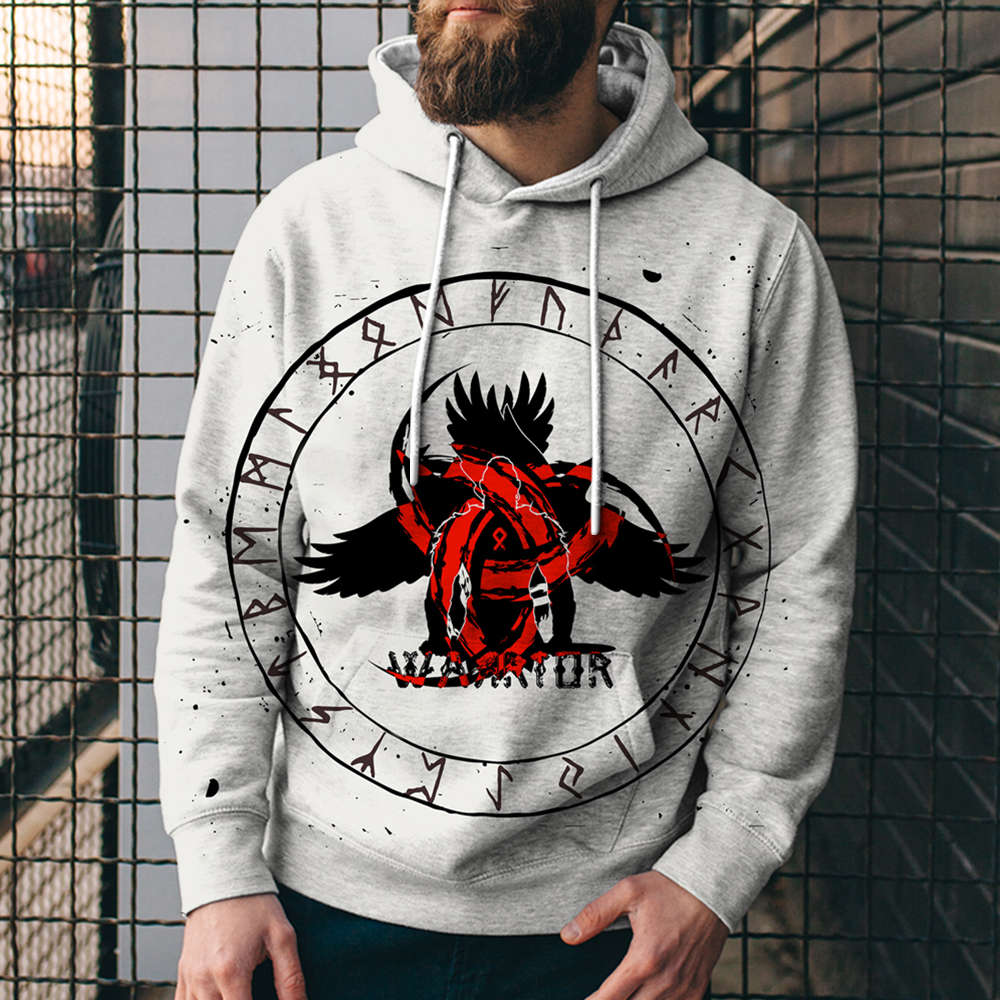 3D Digital Printing Loose Hooded Sweatshirt