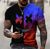 3D Digital Round Neck Short Sleeve T-Shirt