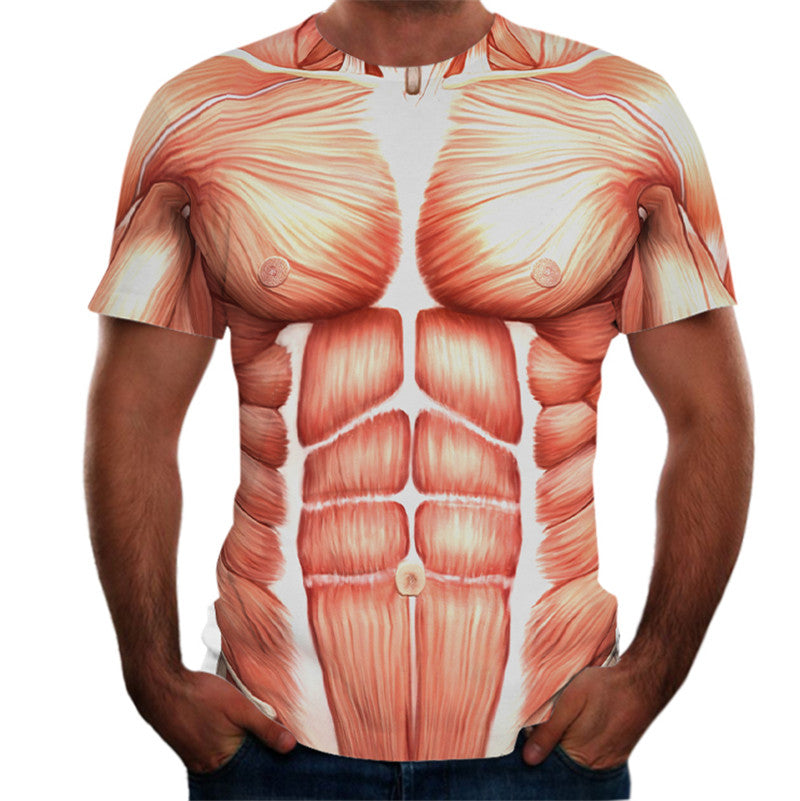 3D digital round neck short sleeve T-shirt