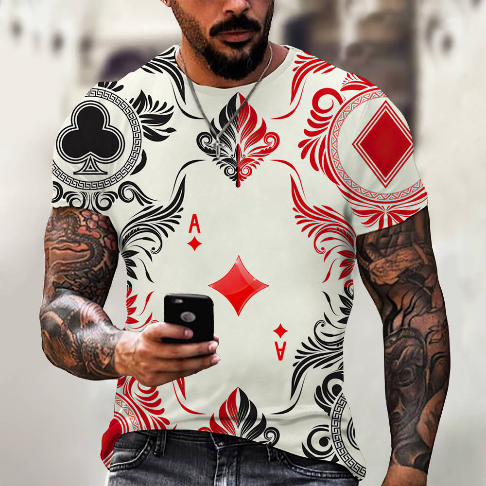 New Men Summer 3Dt Shirt Top Printing Street Short Sleeves