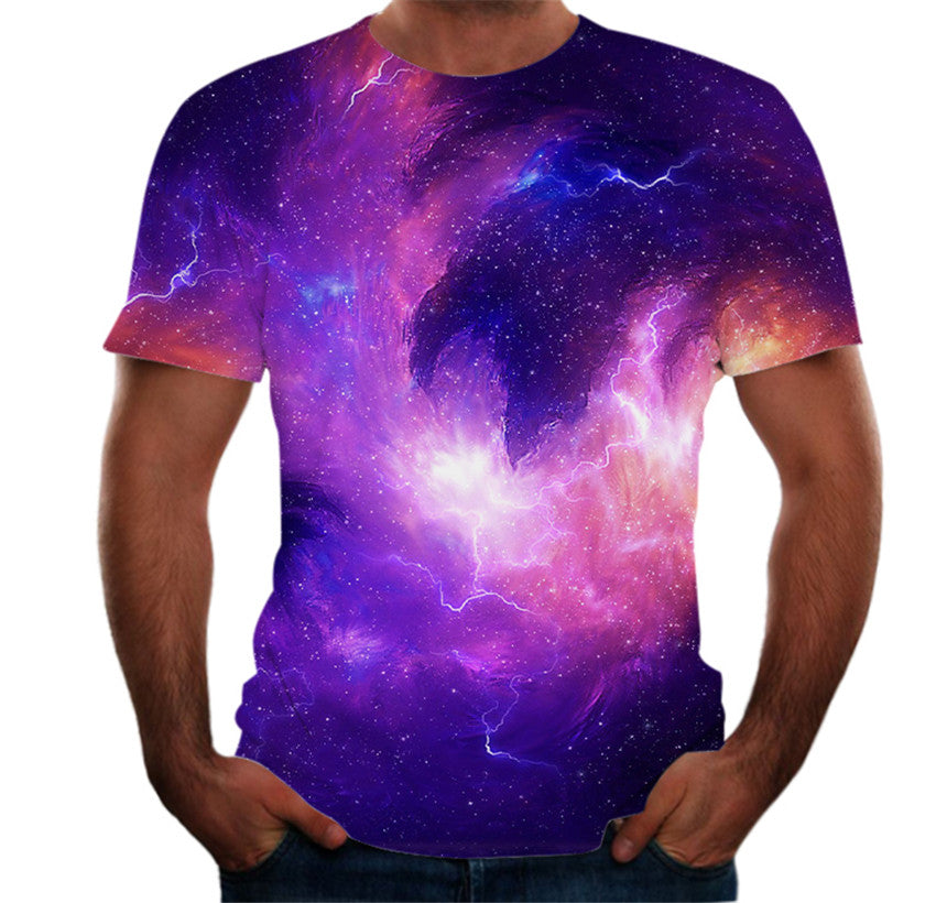 3D digital round neck short sleeve T-shirt