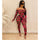 Letter print sexy word shoulder mesh suit