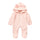 Hooded design jumpsuit with fleece