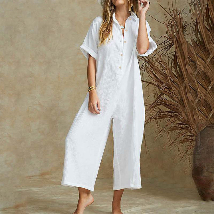Casual loose long jumpsuit