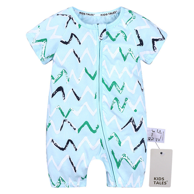Newborn printed double zip bodysuit