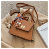 Diagonal trend fashion net celebrity same fashion PU shoulder handbag