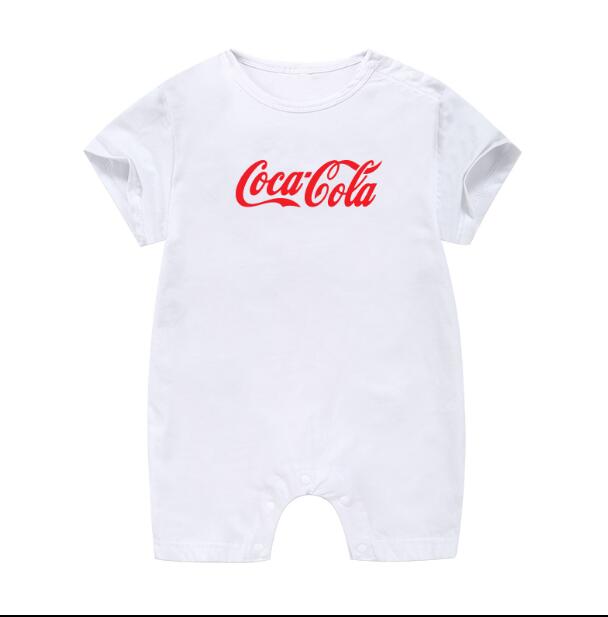 Baby clothes summer short sleeve 0-3-6-9-12 months cotton summer soda cola wild baby romper