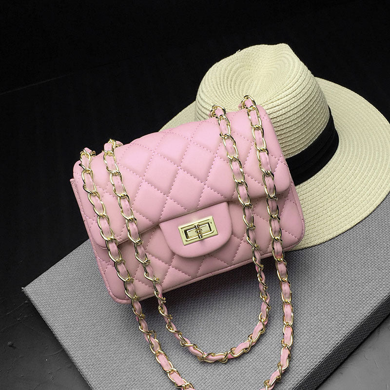 Women's rhombic chain bag