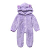 Hooded design jumpsuit with fleece