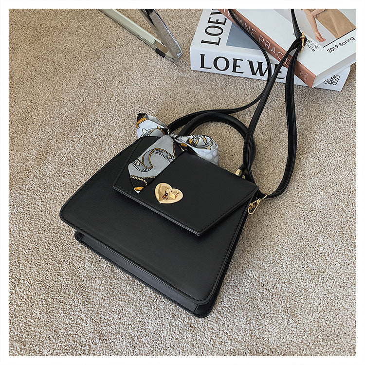 Diagonal trend fashion net celebrity same fashion PU shoulder handbag