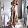 KANCOOLD Dress High-Split Maxi Se Xy Women Solid Evening Party Dresses Clubwear Long Sleeveless Dress Women 2021jul31