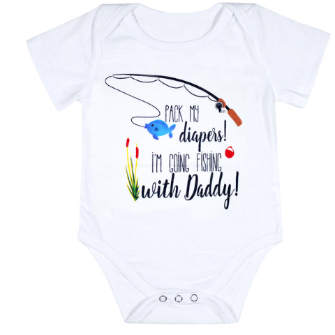2021 Newborn Baby Clothes Funny 1st Birthday Daddy Letter White Short Sleeve Baby Bodysuits Tiny Cotton Baby Clothes Onesie (China)