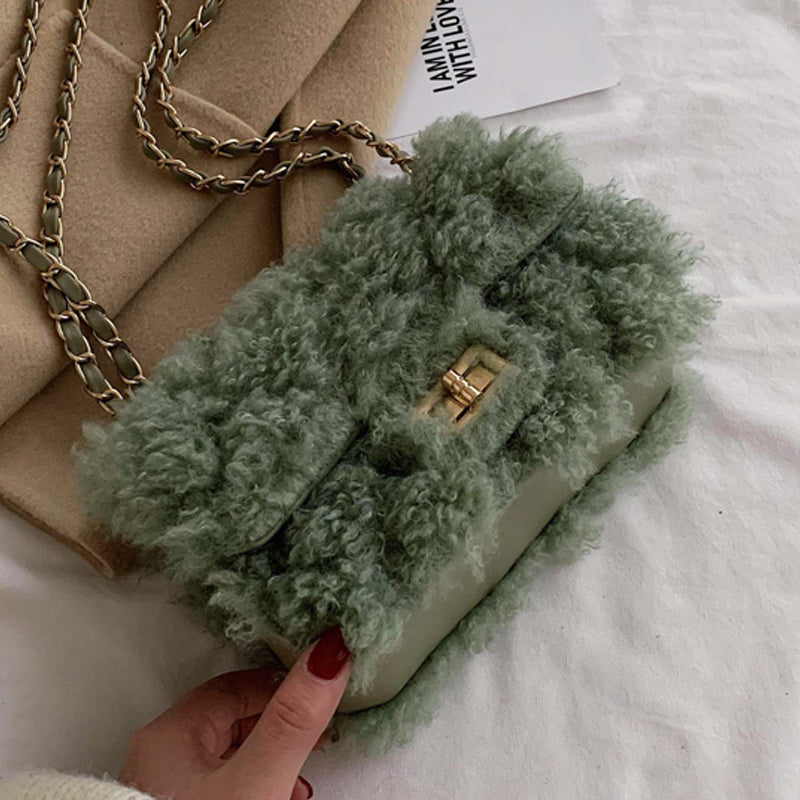 Plush bag for autumn and winter