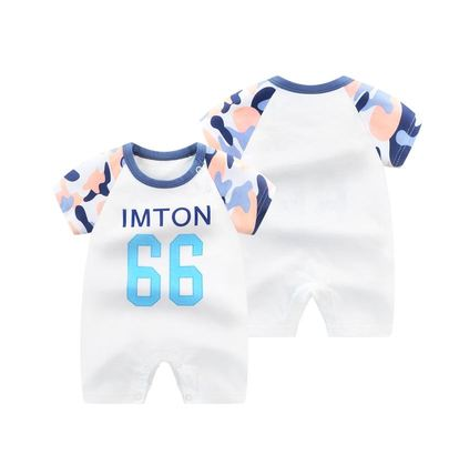 Baby onesies short-sleeved cotton baby clothes summer thin section male newborn clothes female summer romper