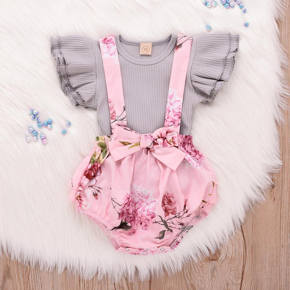 Two-piece floral bib