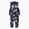 Single layer polar fleece romper zipper shirt