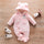 Solid Color Cartoon Baby One-piece Thick Cotton Velvet Suit