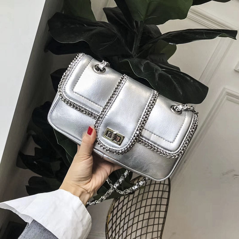 Small fragrance chain bag retro motorcycle bag