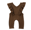 Kids Baby Girl Ruffle Clothing Knitted Romper Jumpsuit Short Sleeve Casual Kid Overalls Pants Outfit Girls 1-6T