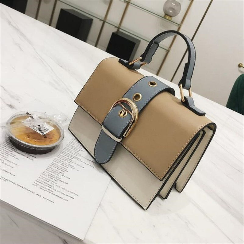 Contrast small square bag