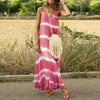 Women's Printed Striped Plus Size Maxi Loose Dress