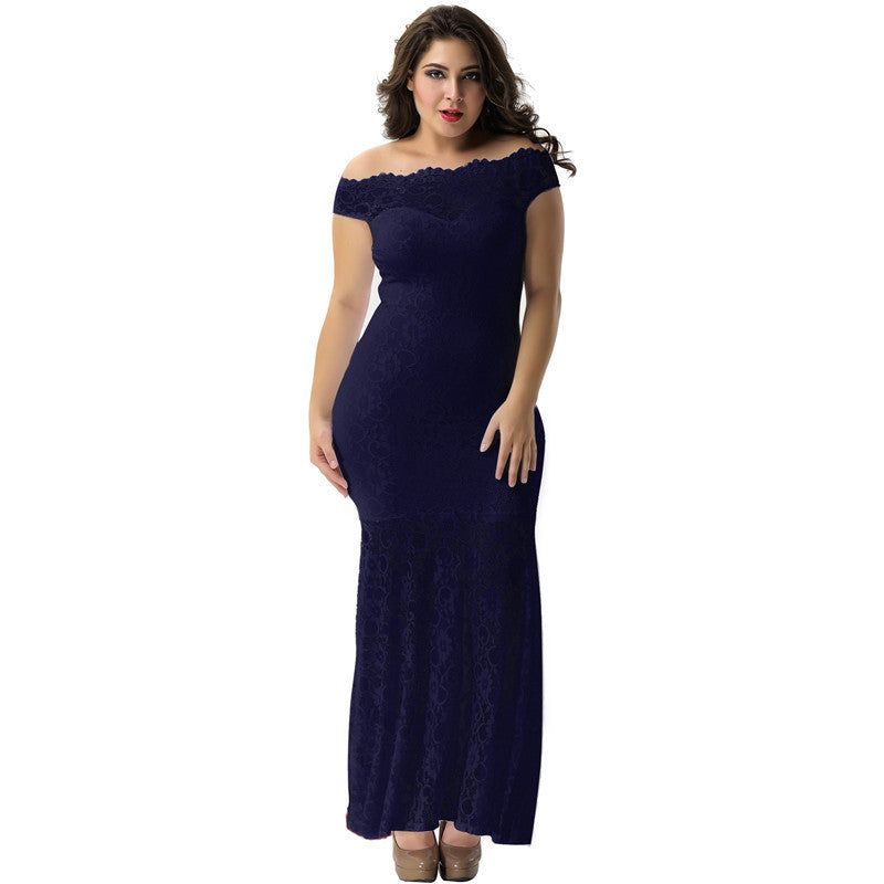 Lace Long Slim Party Evening Sheath Dress