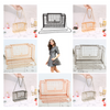 Metal hollow shoulder bag European and American fashion clutch iron mesh chain messenger dinner bag
