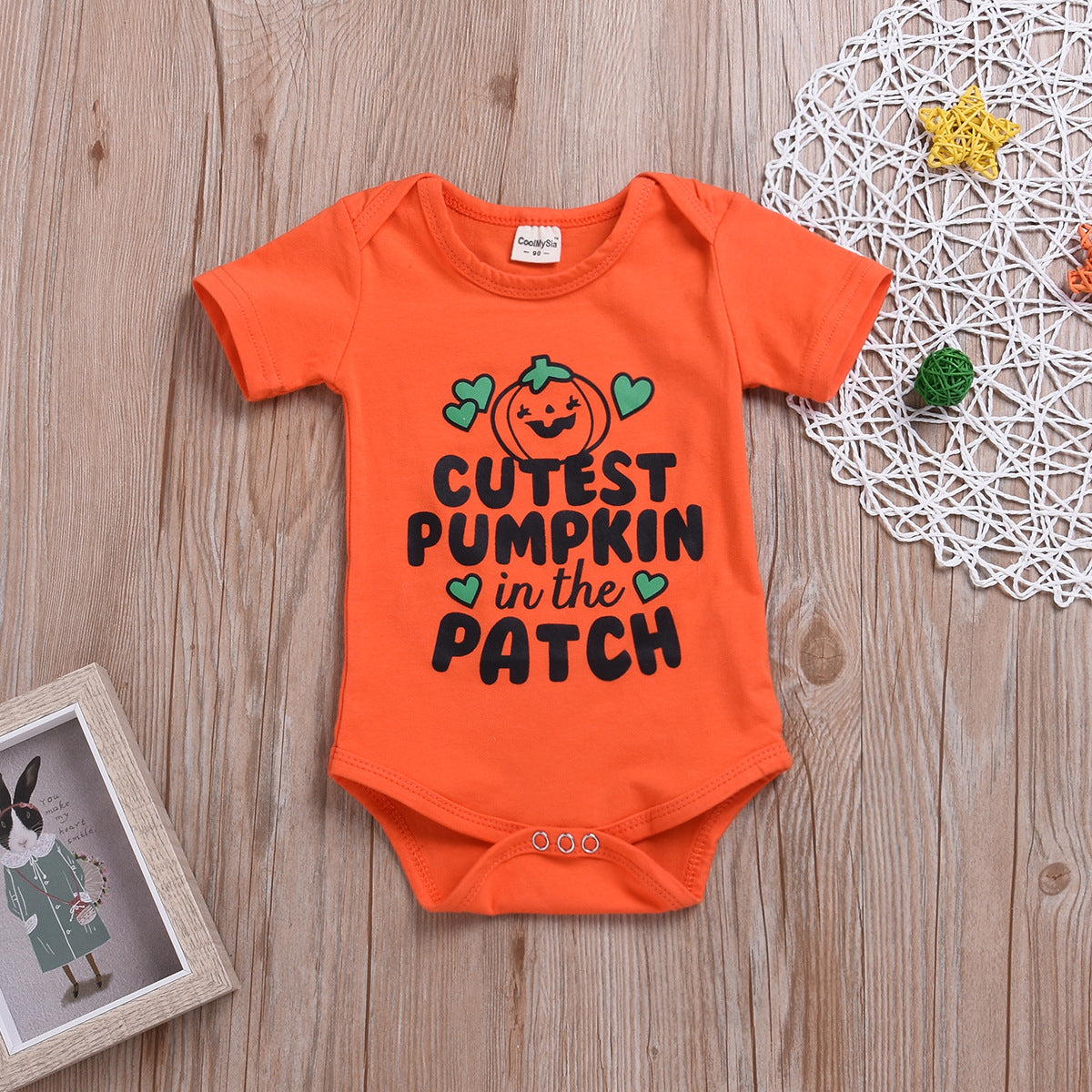 Halloween alphabet romper