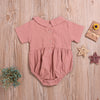 Baby Girl 3 Color Doll Collar Short Sleeve Halter