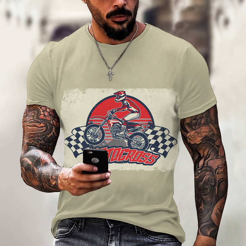 New Men Summer 3Dt Shirt Top Printing Street Short Sleeves