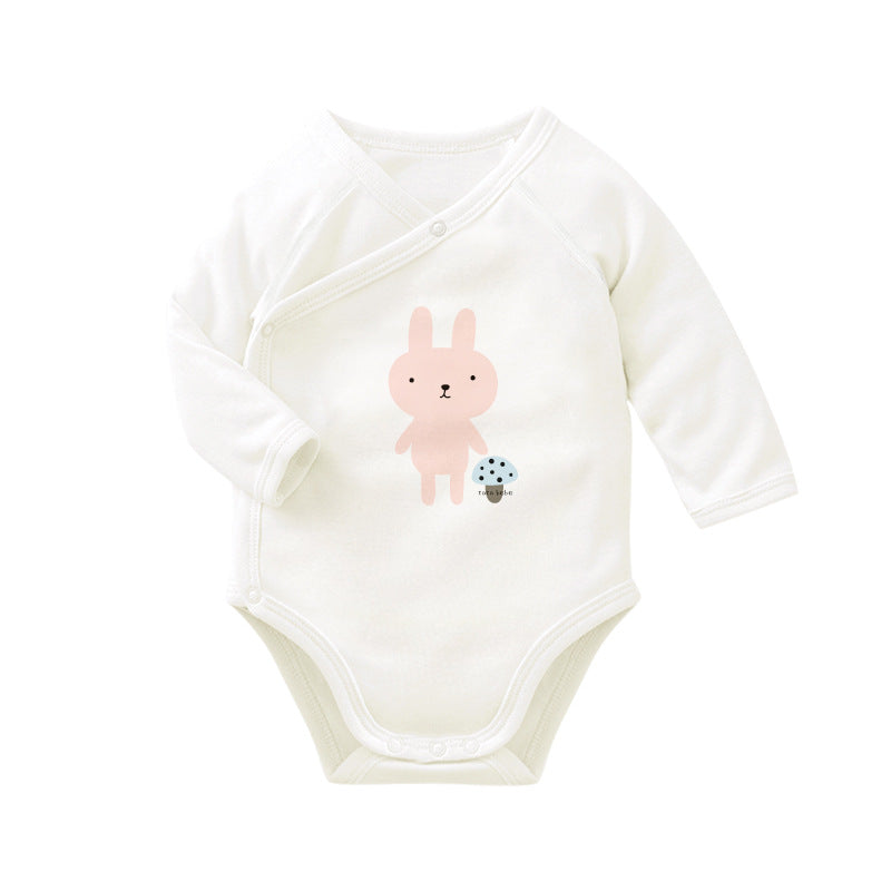 Cotton baby coveralls fart double layer