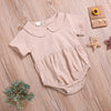 Baby Girl 3 Color Doll Collar Short Sleeve Halter