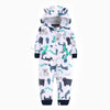 Single layer polar fleece romper zipper shirt