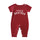 Alphabet short sleeve crawling suit