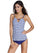 Buttonhole neckline split swimsuit swimsuit