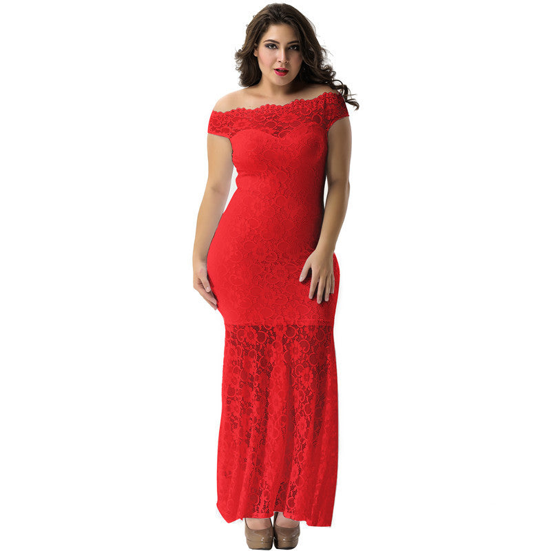 Lace Long Slim Party Evening Sheath Dress