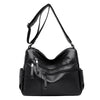 Casual soft leather diagonal bag