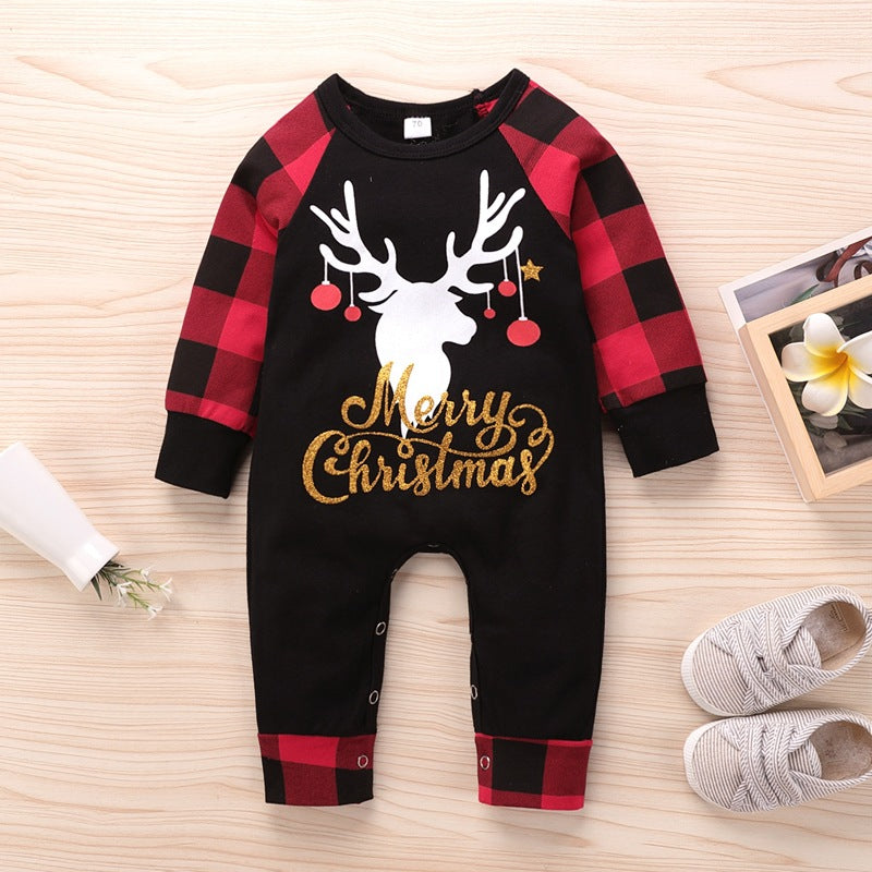 Baby New Year Santa's Elk Romper