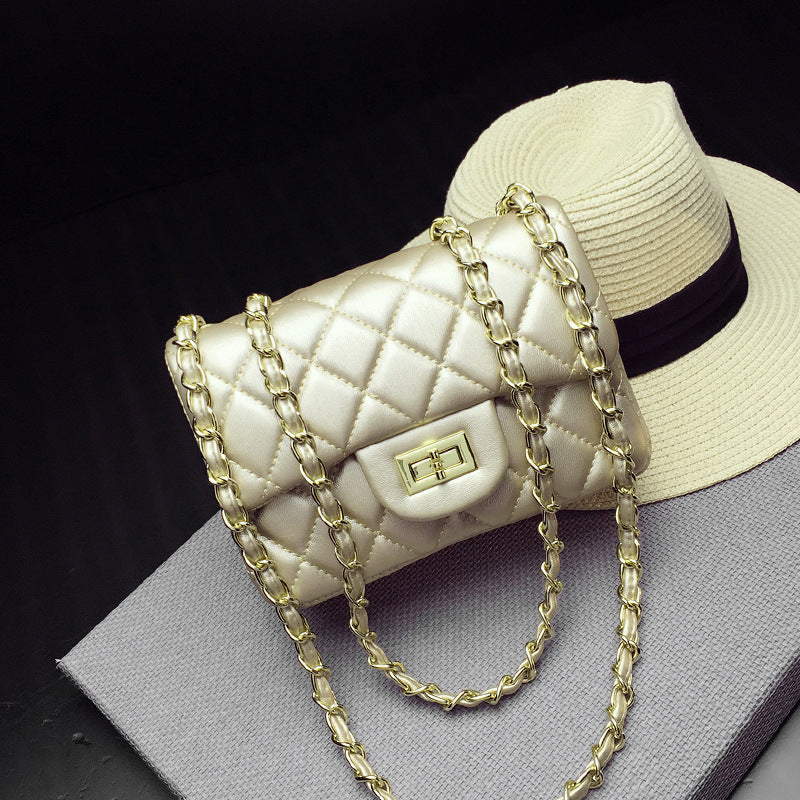Women's rhombic chain bag
