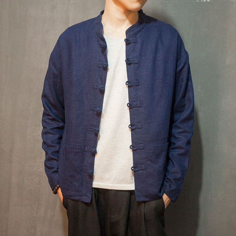 Ethnic Style Disc Button Casual Jacket